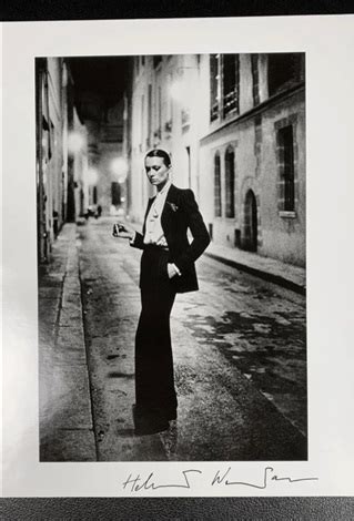 HELMUT NEWTON, Rue Aubriot I 'YSL' (Hand Signed), 1975.